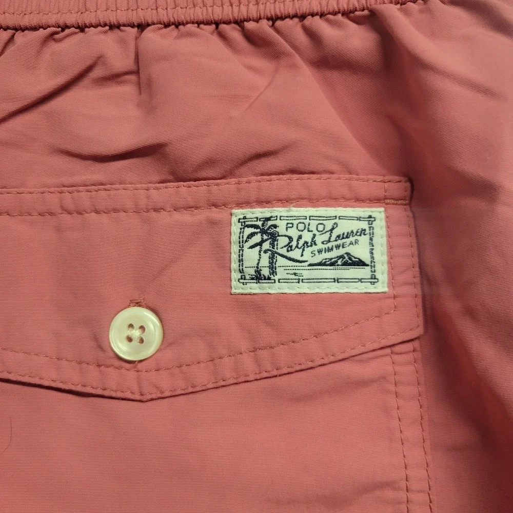 Polo Ralph Lauren Mens XL Salmon Pink Swim Trunks Mesh Lined